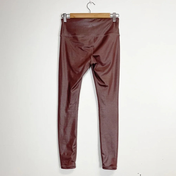 Athleta Chaturanga Tights Womens Size XS Pink Shimmer Stretch Leggings - Picture 2 of 13